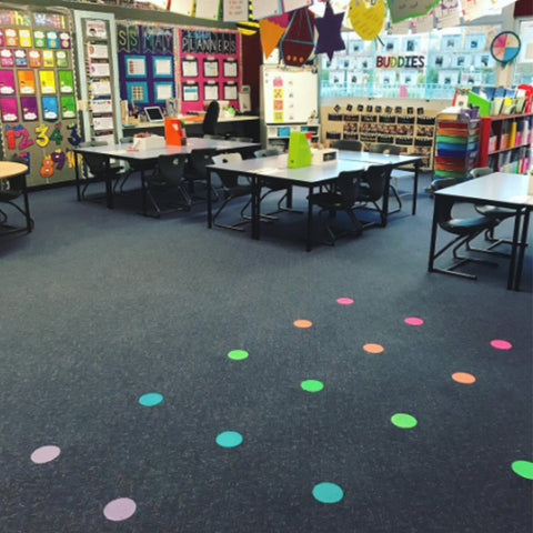 SitSpots® 30 Multi Color Star Pack (Size 4) - Floor Dots for Classroom |  The Original Sit Spots for Your Classroom Seating